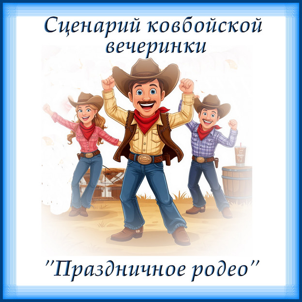 Сценарий ковбойской вечеринки "Праздничное родео "сгенерировано в Шедеврум