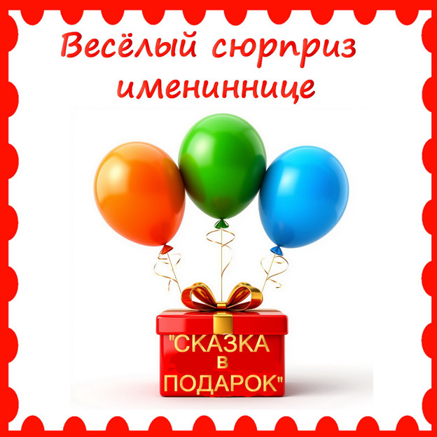Сказка имениннице в подарок". Варианты оригинального и веселого сюрприза от друзей. Сгенерировано в Шедеврум