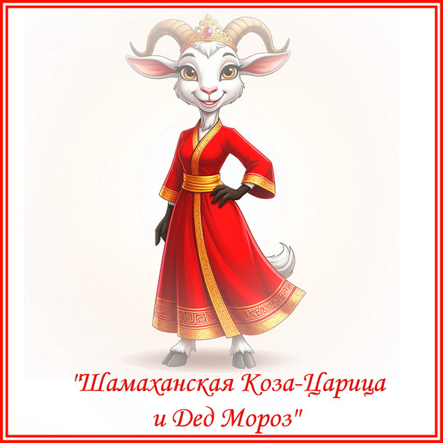 Новогодняя музыкальная сказка - 2027 "Шамаханская Коза-Царица и Дед Мороз"  сгенерировано в Шедеврум