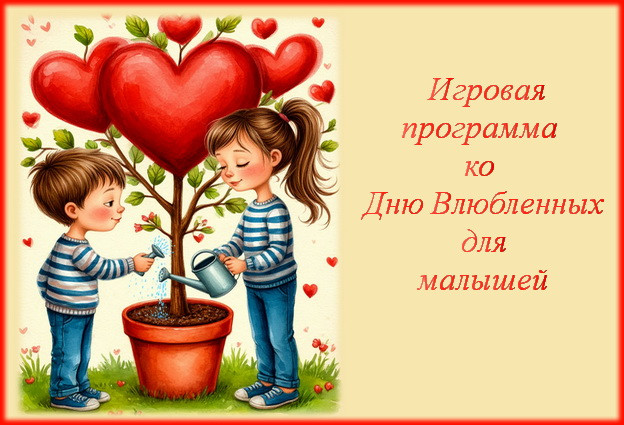 День влюбленных для малышей. Игровая программа сгенерировано в Шедеврум