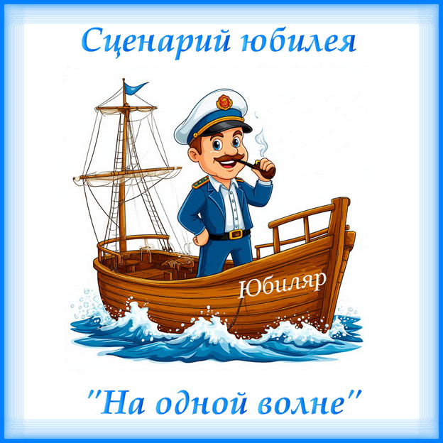 Новый сценарий юбилея (дня рождения) мужчины "На одной волне" сгенерировано в Шедеврум