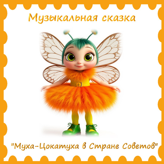 Авторская музыкальная сказка к юбилею или вечеринке "Муха-Цокатуха в Стране Советов" сгенерировано в Шедеврум
