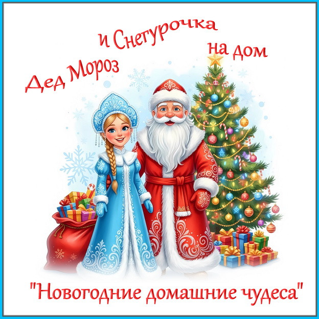Новый сценарий поздравления детей Дедом Морозом и Снегурочкой "Новогодние домашние чудеса - 2027" сгенерировано в Шедеврум